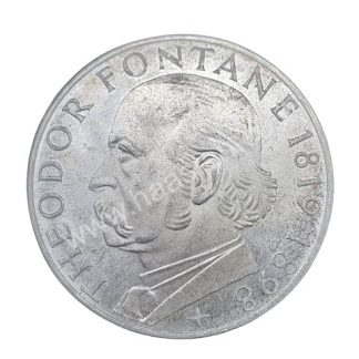 5 מארק 1969 מכסף 0.625, גרמניה - 125 שנה - הולדתו של תיאודור פונטנה